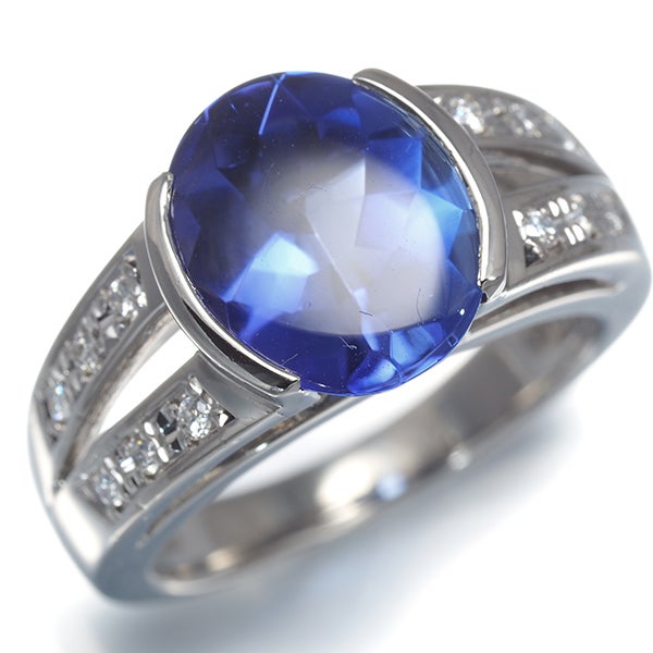 タサキ リング タンザナイト 3.97ct ダイヤ 0.09ct  9.5号 Pt900 
