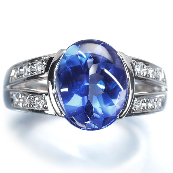 タサキ リング タンザナイト 3.97ct ダイヤ 0.09ct  9.5号 Pt900 