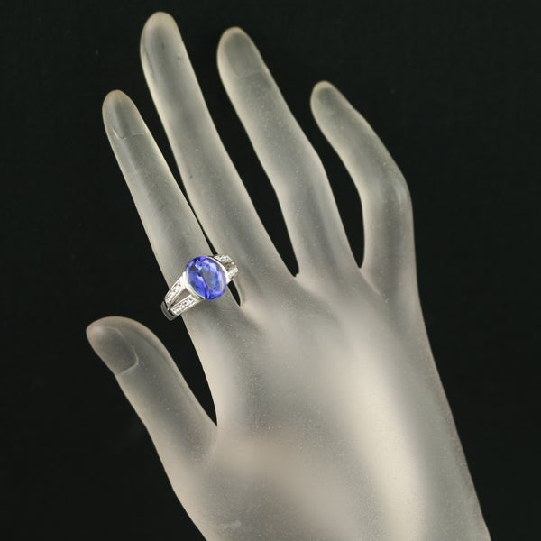 タサキ リング タンザナイト 3.97ct ダイヤ 0.09ct  9.5号 Pt900 