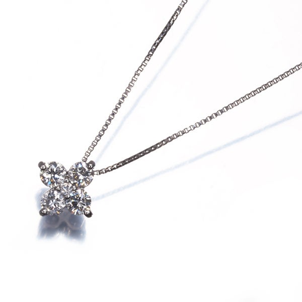ダイヤ 0.3ct フラワー  ネックレス Pt900/Pt850 