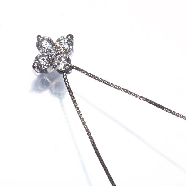 ダイヤ 0.3ct フラワー  ネックレス Pt900/Pt850 
