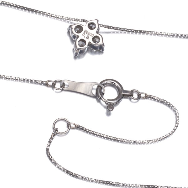 ダイヤ 0.3ct フラワー  ネックレス Pt900/Pt850 