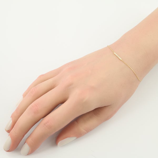 アーカー ブレスレット ダイヤ 0.05ct ティナ  K18YG 箱