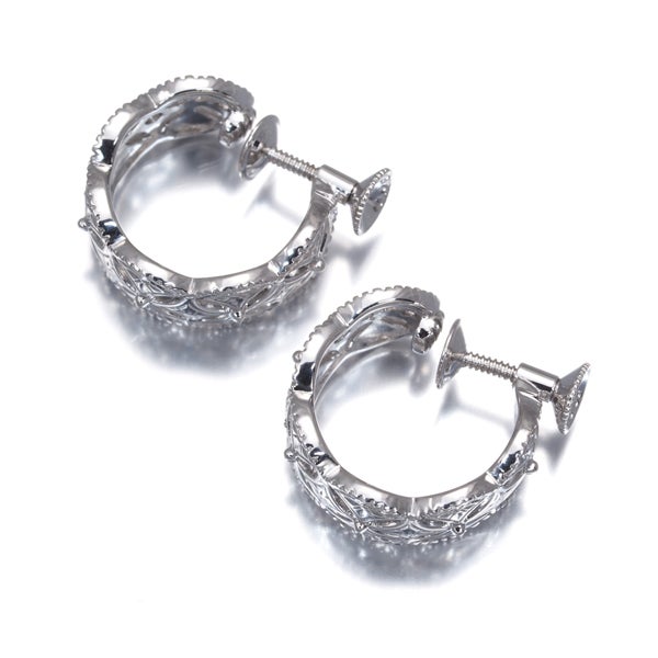 ミキモト イヤリング ダイヤ 0.05ct/0.05ct  透かし K18WG 