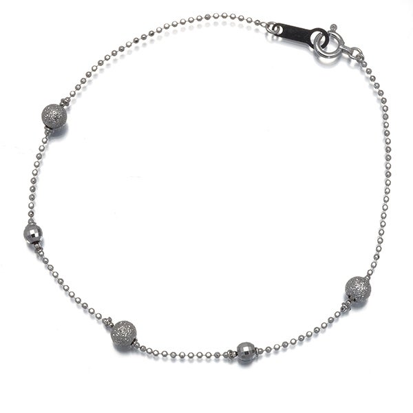 4℃ ブレスレット   ミラーボール カットボール K18WG 