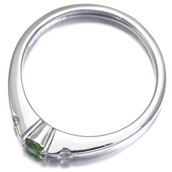 デマントイドガーネット 0.16ct  ダイヤ 0.08ct   リング K18WG 