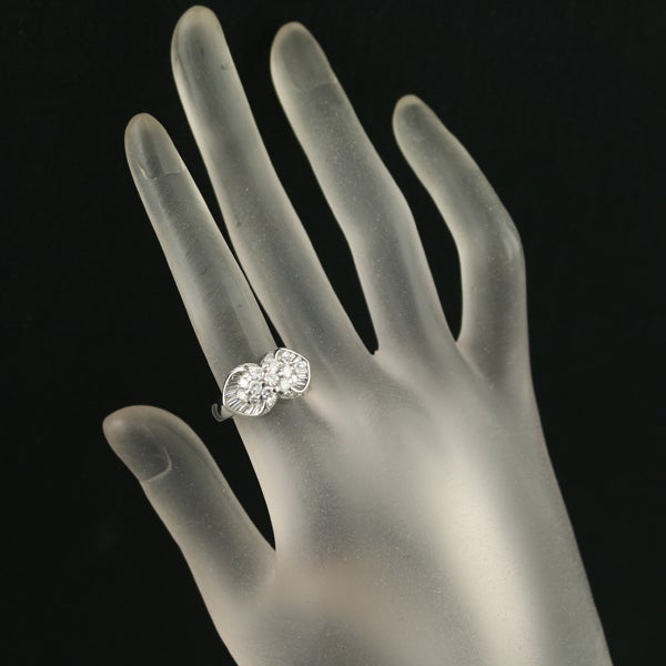 ダイヤ 1.02ct パヴェ 2種カット リング Pt900 