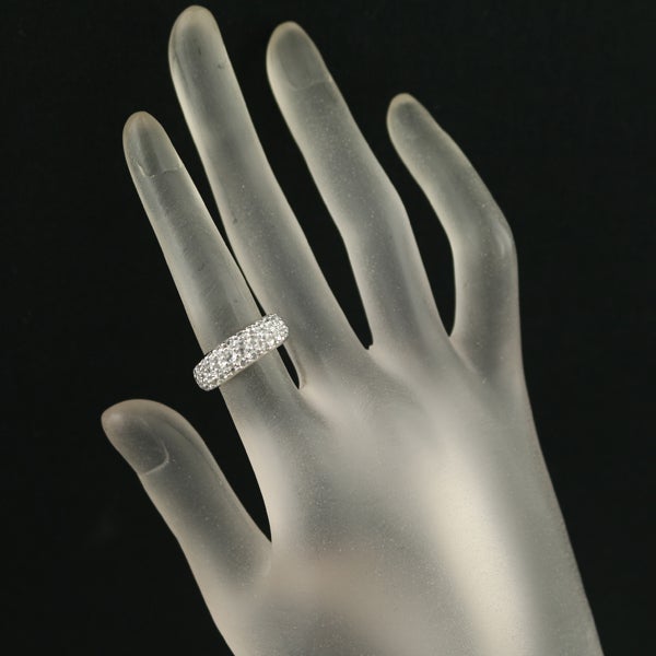 ローズカットダイヤ 1.00ct パヴェ  リング K18WG 