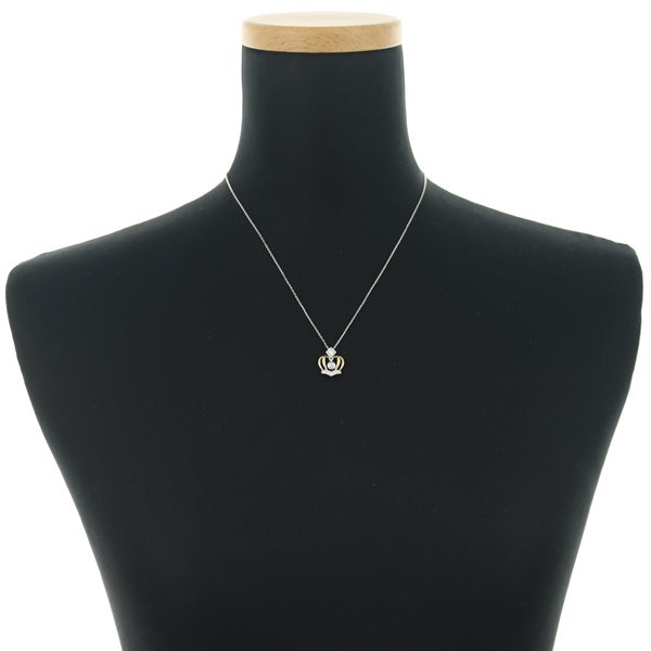 モニッケンダム ネックレス ダイヤ 0.21ct  コンビカラー クラウン K18YG/WG 