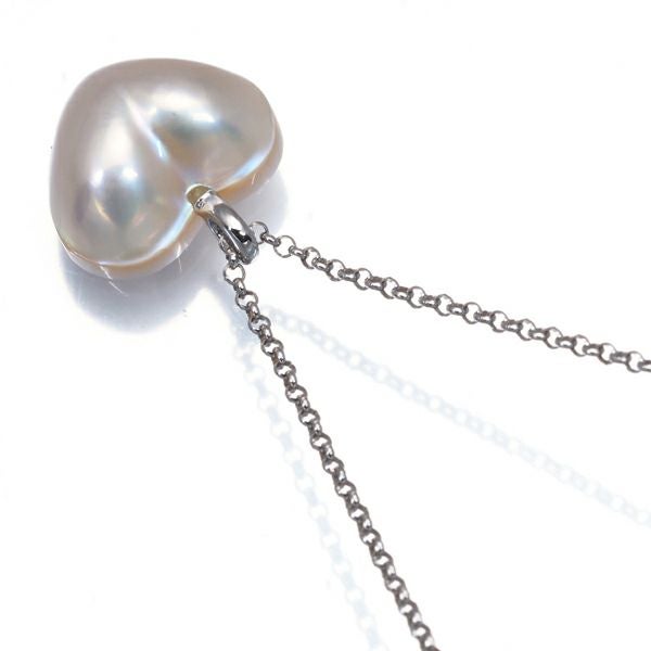 タサキ ネックレス パール マベ真珠  ハート K18WG 