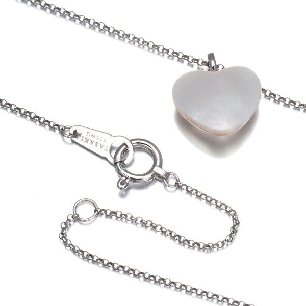 タサキ ネックレス パール マベ真珠  ハート K18WG 