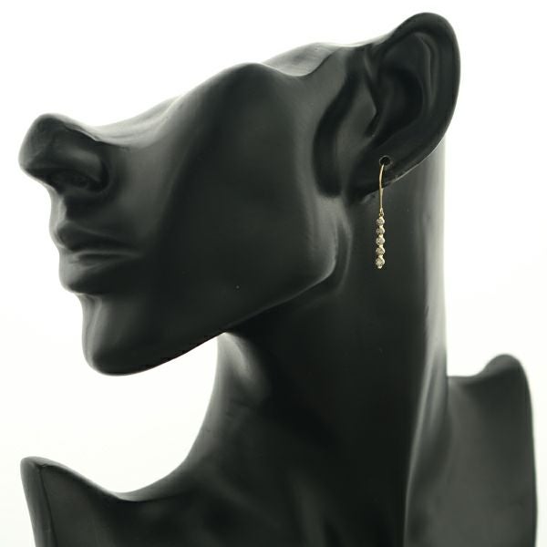 GSTV ピアス ダイヤ 0.25ct/0.25ct  フック K18YG 