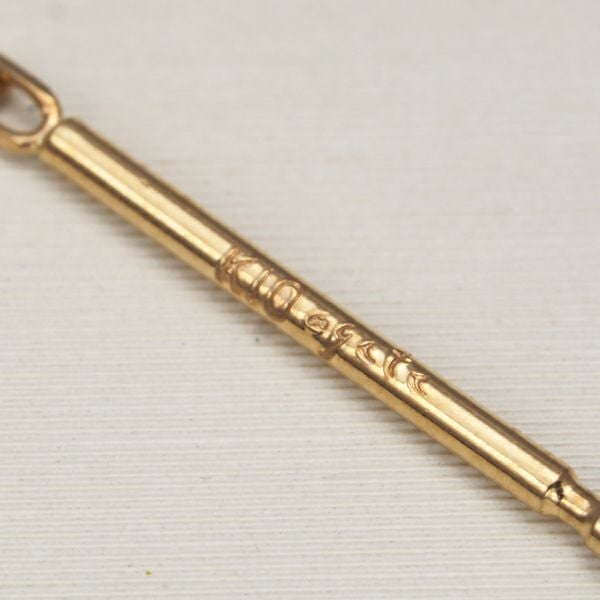 アガット ピアス   アメリカン チェーン フリンジ K10YG 