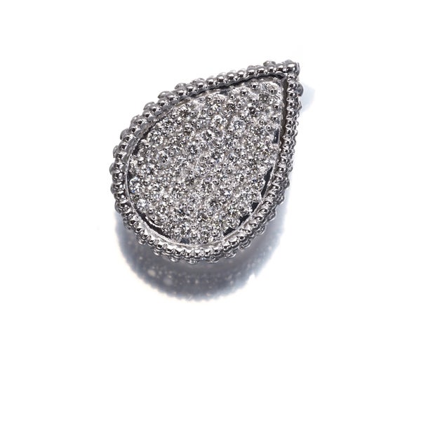 ダイヤ 0.70ct パヴェ ティアドロップ  ペンダントトップ Pt900 