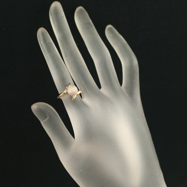 ダイヤ 0.51ct ボール パヴェ  リング K18PG 