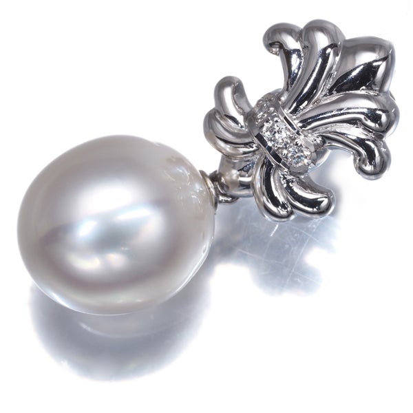 タサキ ペンダントトップ パール 白蝶真珠 10.9-12.0mm  ダイヤ 0.04ct   Pt900 保証書