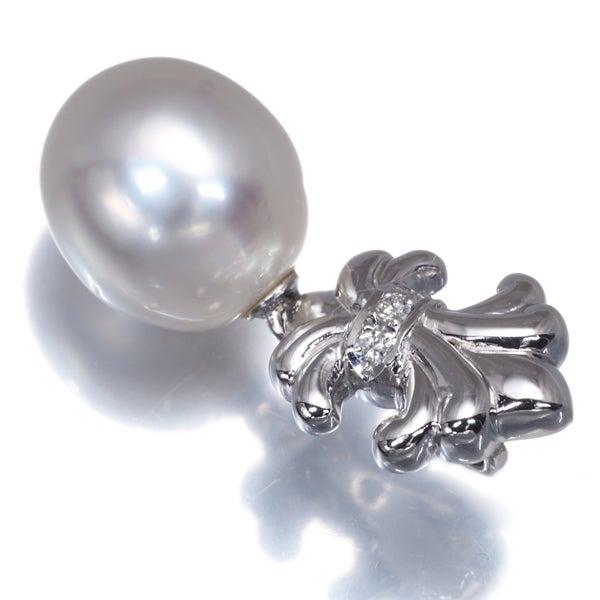 タサキ ペンダントトップ パール 白蝶真珠 10.9-12.0mm  ダイヤ 0.04ct   Pt900 保証書