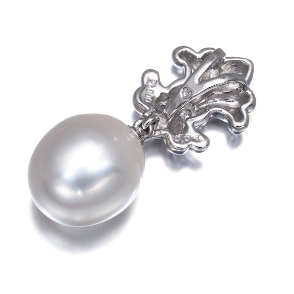タサキ ペンダントトップ パール 白蝶真珠 10.9-12.0mm  ダイヤ 0.04ct   Pt900 保証書