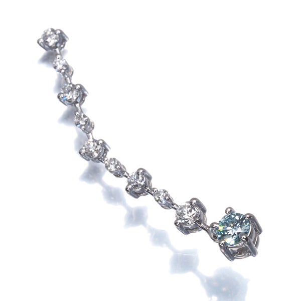 ブルー&クリアダイヤ 0.313ct/0.50ct   ペンダントトップ Pt900 