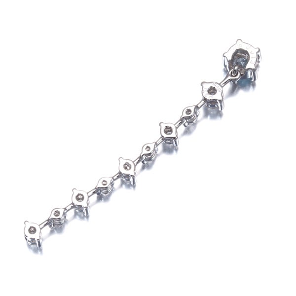 ブルー&クリアダイヤ 0.313ct/0.50ct   ペンダントトップ Pt900 