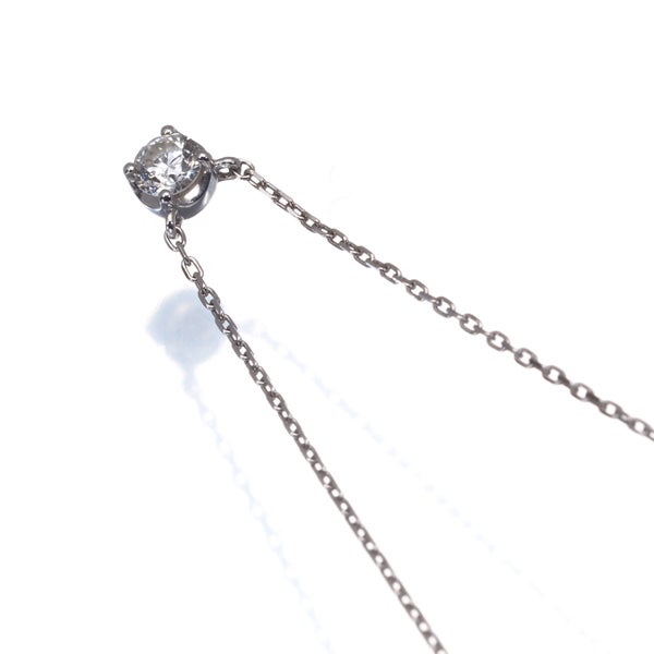 ４℃ ネックレス ダイヤ  一粒 K18WG 