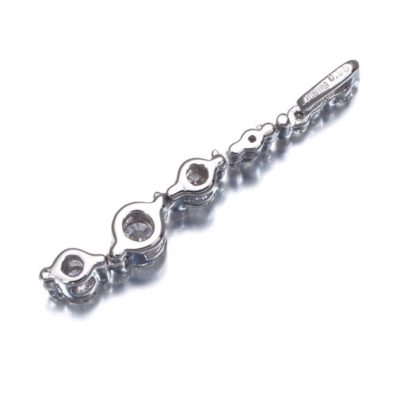ダイヤ 0.50ct 6P 揺れる グラデーション ペンダントトップ K18WG 