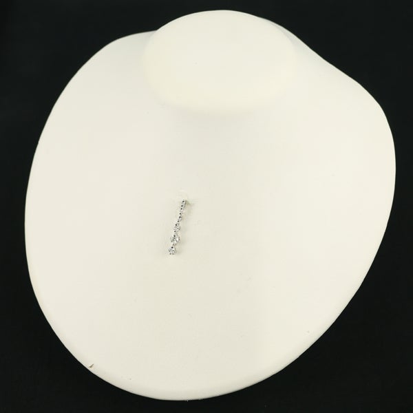 ダイヤ 0.50ct 6P 揺れる グラデーション ペンダントトップ K18WG 