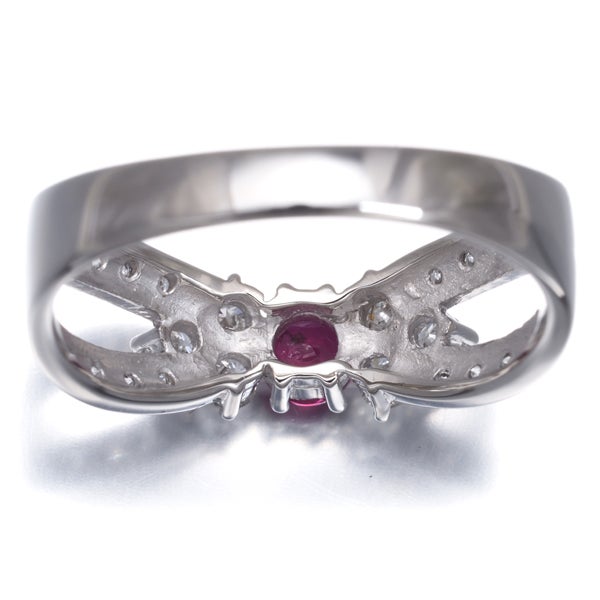 ルビー 0.33ct ダイヤ 0.62ct   リング Pt900 