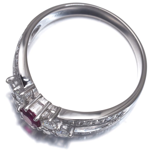 ルビー 0.33ct ダイヤ 0.62ct   リング Pt900 