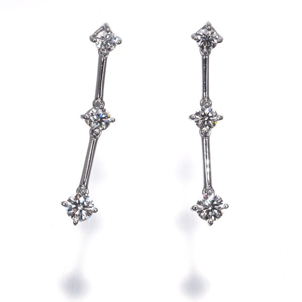 DTC ピアス ダイヤ 0.265ct/0.265ct トリロジー  Pt900 