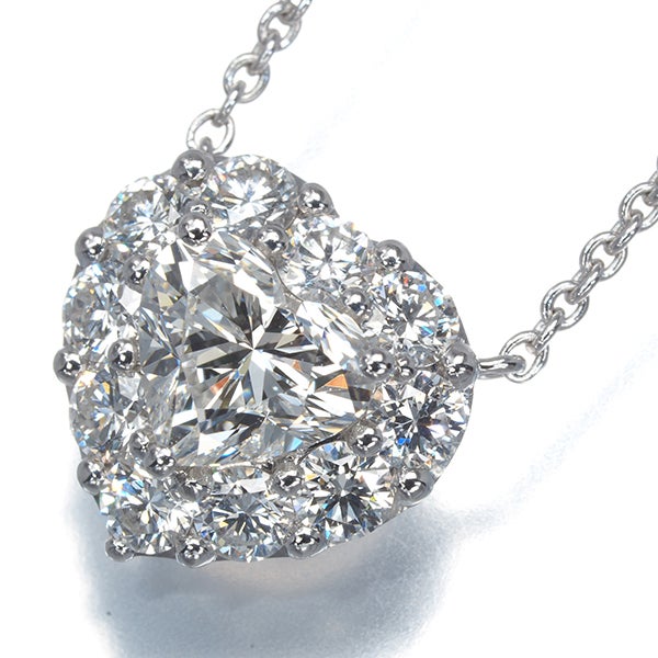 グラフ ネックレス ダイヤ 0.70ct G VS1 アイコン ハートシェイプ K18WG 