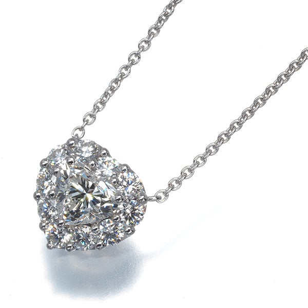 グラフ ネックレス ダイヤ 0.70ct G VS1 アイコン ハートシェイプ K18WG 