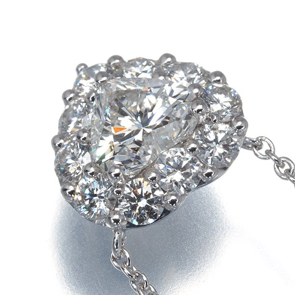 グラフ ネックレス ダイヤ 0.70ct G VS1 アイコン ハートシェイプ K18WG 