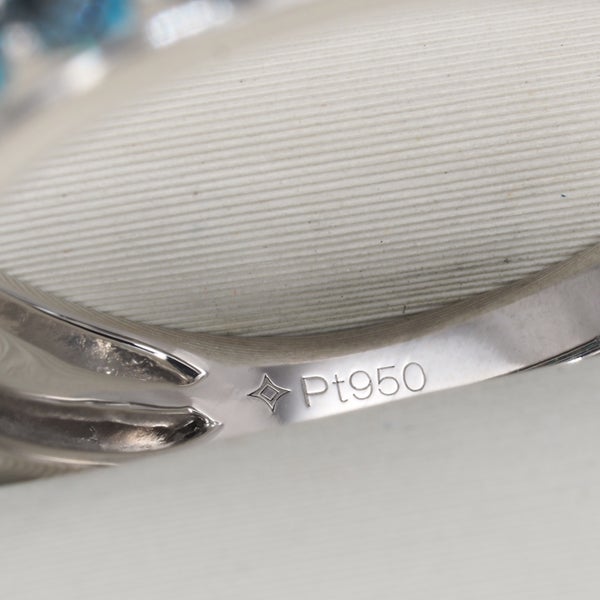 GSTV リング ブルーダイヤ 1.60ct  パヴェ 12号 Pt950 