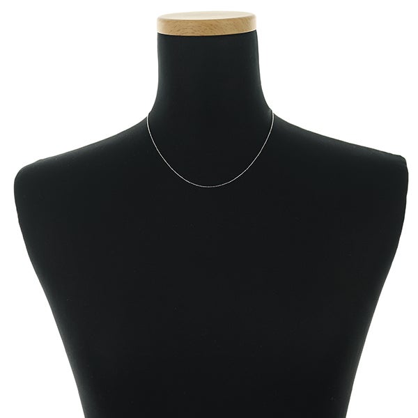 カットボール チェーンネックレス 40cm K18WG 