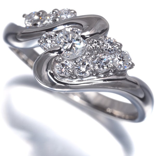 三越 リング ダイヤ 0.51ct  10P 15号 Pt900 