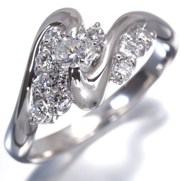 三越 リング ダイヤ 0.51ct  10P 15号 Pt900 