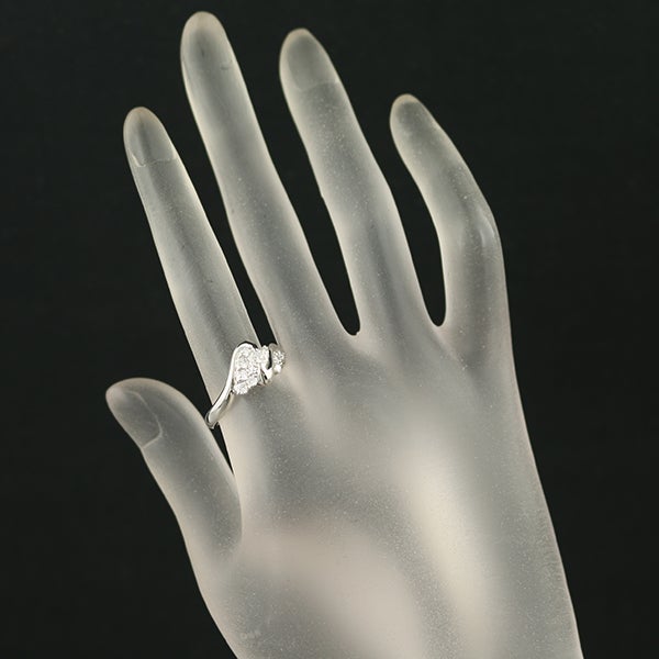 三越 リング ダイヤ 0.51ct  10P 15号 Pt900 