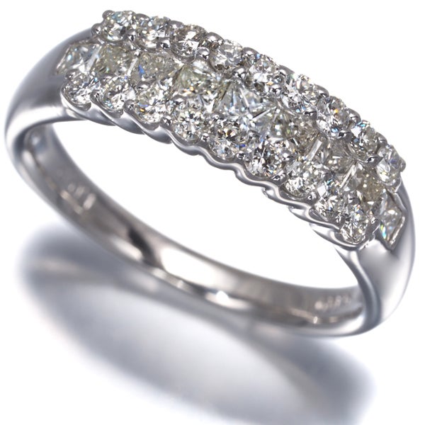 ダイヤ 1.00ct プリンセスカット 2種カット  リング Pt900 