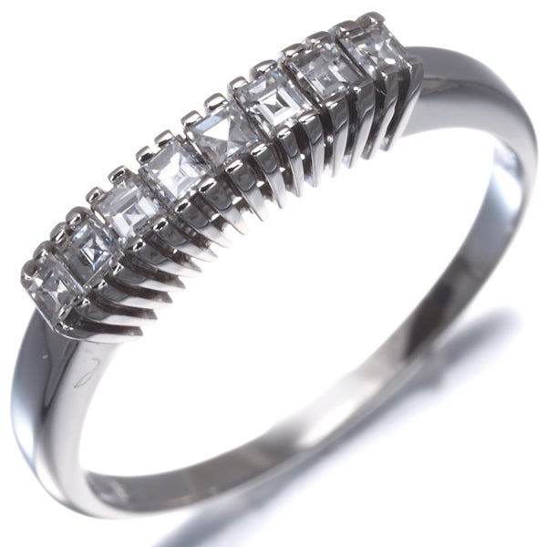 ダイヤ 0.26ct スクエアカット クラシック  リング Pt900 