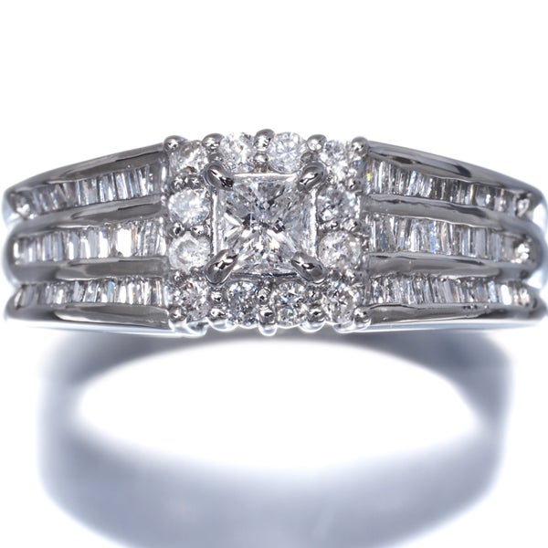 ダイヤ 0.19ct/0.60ct プリンセス テーパー 3種カット  リング Pt900 