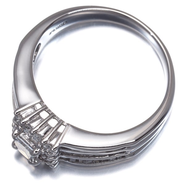 ダイヤ 0.19ct/0.60ct プリンセス テーパー 3種カット  リング Pt900 