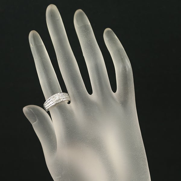 ダイヤ 0.19ct/0.60ct プリンセス テーパー 3種カット  リング Pt900 