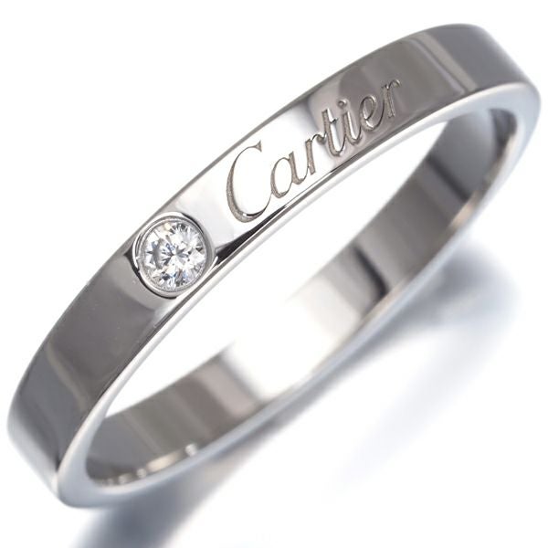 カルティエ リング ダイヤ Cドゥ エングレーブド ウェディング 60号 Pt950 