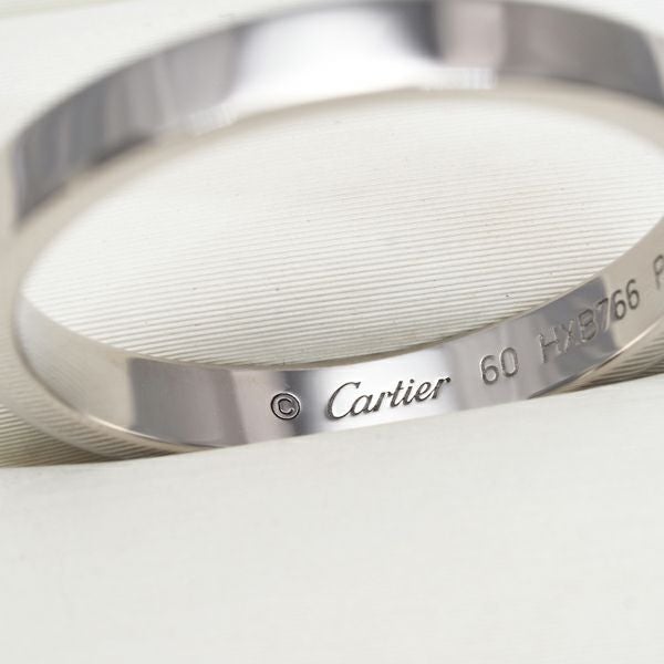 カルティエ リング ダイヤ Cドゥ エングレーブド ウェディング 60号 Pt950 