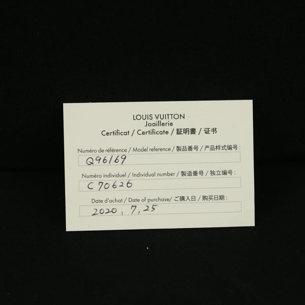 ルイヴィトン ピアス ダイヤ モノグラムイディール フープ 片耳 K18YG 保証書