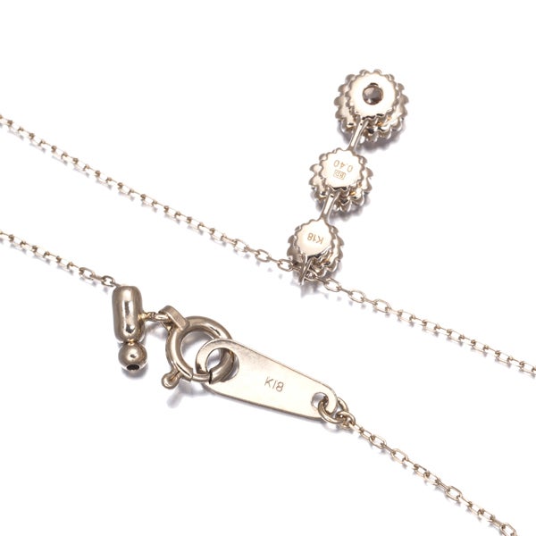 カシケイ ネックレス ダイヤ 0.40ct ミル  K18BG 