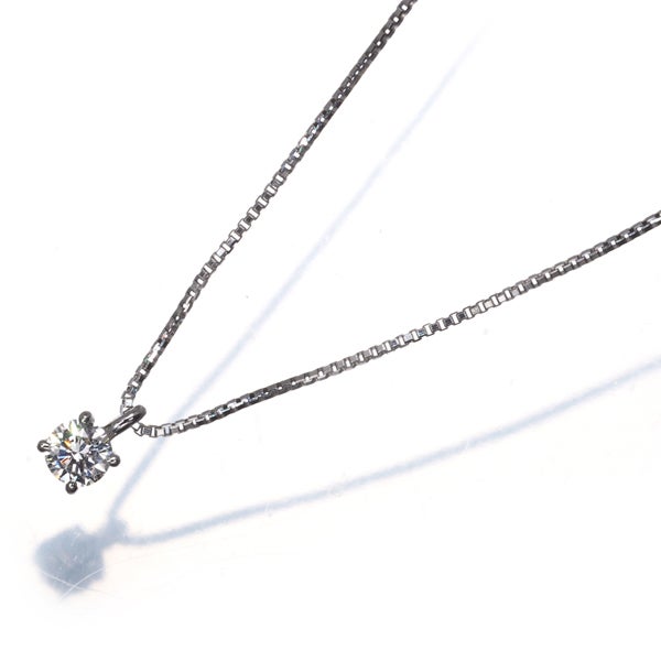 ４℃ ネックレス ダイヤ 0.1ct程 一粒 Pt850 