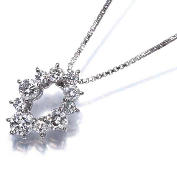 ダイヤ 0.51ct 10P  ネックレス Pt900/Pt850 