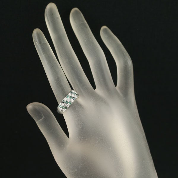 アレキサンドライト 0.58ct ダイヤ 0.50ct パヴェ  リング Pt900 ソーティング